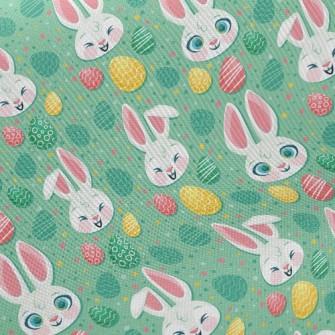 Happy Big-eyed Bunny Twill