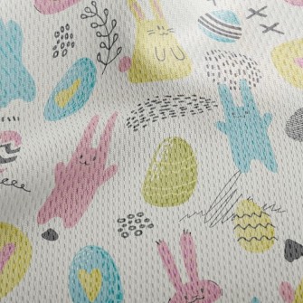 Easter Bunny Athletic Mesh Flat Back