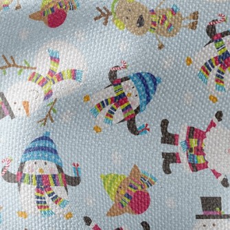 Santa Claus And Friends Waterproof Canvas
