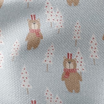 Christmas Scarf Bear Waterproof Canvas