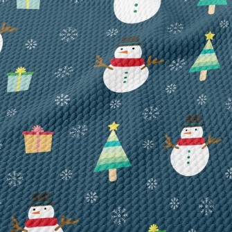 Snowflake Snowman Birdseye Piqué