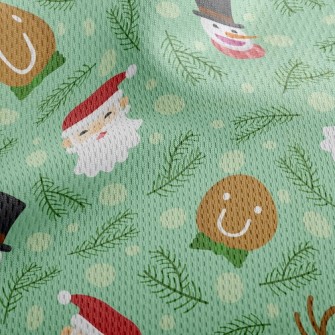 Merry Christmas Characters Athletic Mesh Flat Back