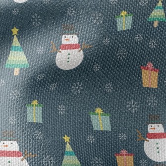 Snowflake Snowman Waterproof Canvas
