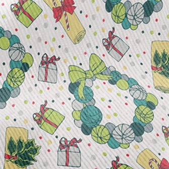 Bow Christmas Wreath Standard Corduroy