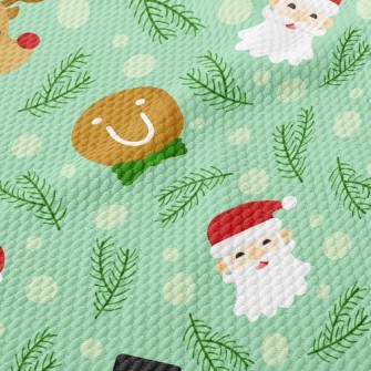 Merry Christmas Characters Birdseye Piqué