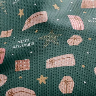 Star Christmas Gift Athletic Mesh Flat Back
