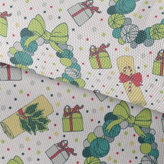 Bow Christmas Wreath Waterproof Oxford
