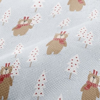 Christmas Scarf Bear Performance Linen