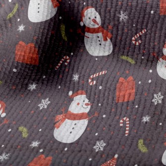 Happy Snowman With Scarf Terry