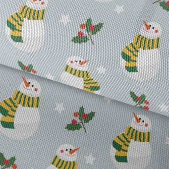 Playful Christmas Snowman Waterproof Oxford