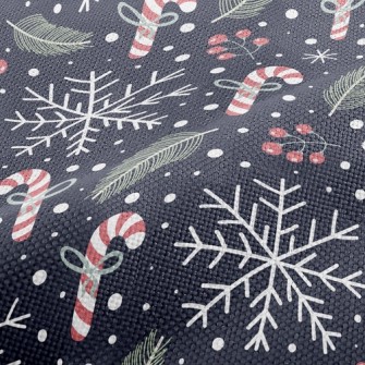 Candy Canes And Berries Performance Linen
