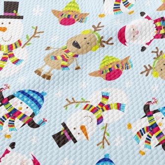 Santa Claus And Friends Birdseye Piqué