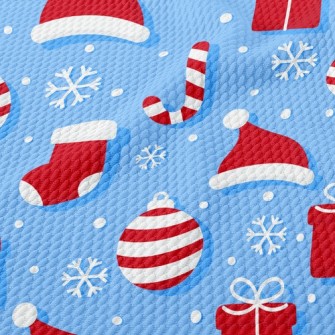 Candy Cane Santa Hat Birdseye Piqué
