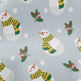Playful Christmas Snowman Standard Corduroy