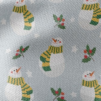Playful Christmas Snowman Waterproof Canvas