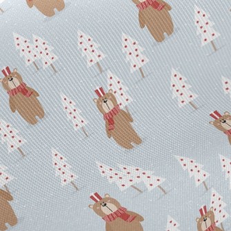 Christmas Scarf Bear Twill