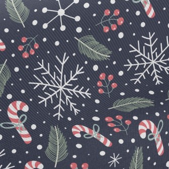 Candy Canes And Berries Twill
