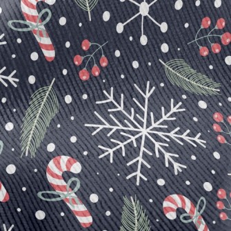 Candy Canes And Berries Standard Corduroy