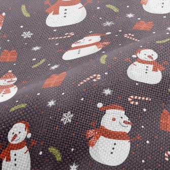 Happy Snowman With Scarf Performance Linen
