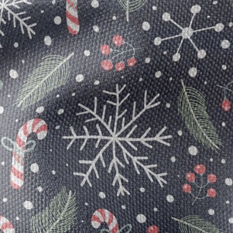 Candy Canes And Berries Waterproof Canvas
