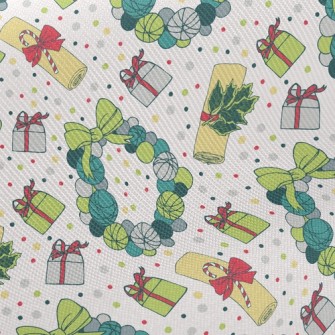 Bow Christmas Wreath Twill