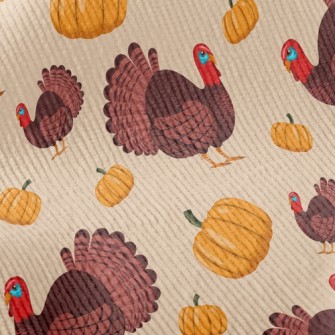 Turkey And Pumpkin Standard Corduroy