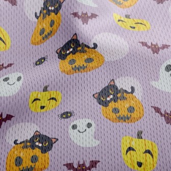 Ghost And Black Cat Athletic Mesh Flat Back