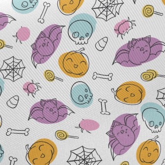 Bat Pumpkin Spider Twill
