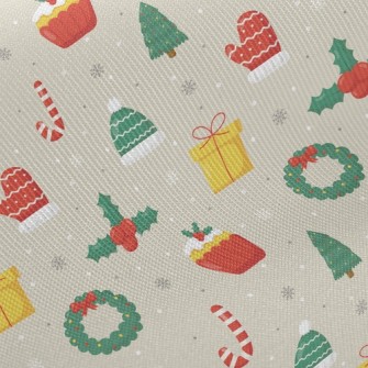 Christmas Wreath Twill