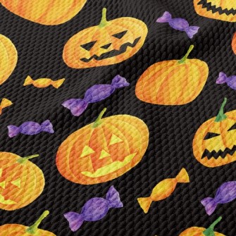 Horror Expression Pumpkin Birdseye Piqué