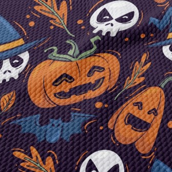 Halloween Characters Birdseye Piqué