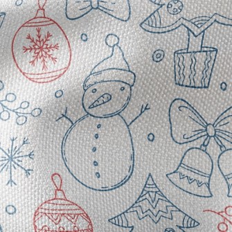 Christmas Pattern Snowman Waterproof Canvas