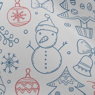 Christmas Pattern Snowman Chiffon