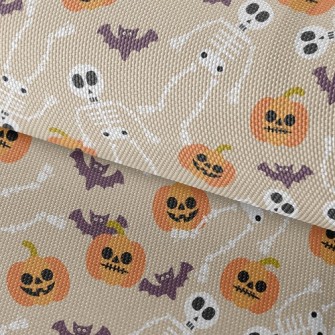 Pumpkins And Skeletons Waterproof Oxford