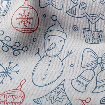 Christmas Pattern Snowman Terry