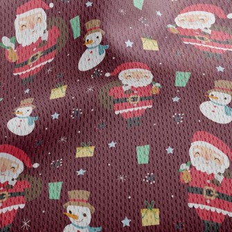 Santa Claus Delivering Gifts Athletic Mesh Flat Back
