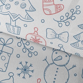 Christmas Pattern Snowman Waterproof Oxford