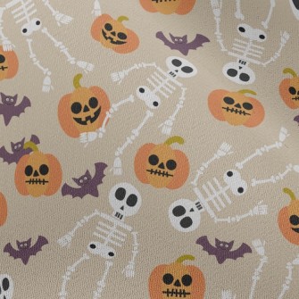 Pumpkins And Skeletons Chiffon