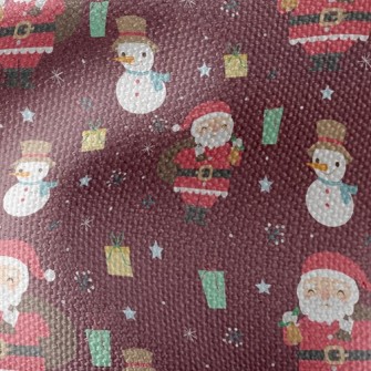 Santa Claus Delivering Gifts Waterproof Canvas