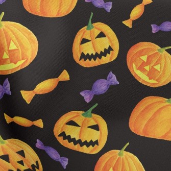 Horror Expression Pumpkin Stretch Ponte