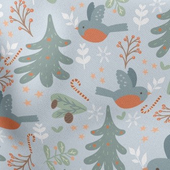 Bluebird And Christmas Tree Stretch Ponte