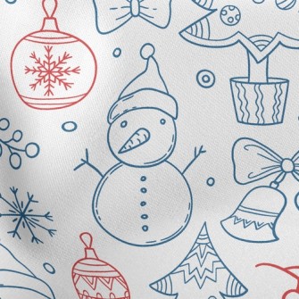 Christmas Pattern Snowman Stretch Ponte