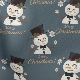 Smiling Christmas Snowman Stretch Ponte