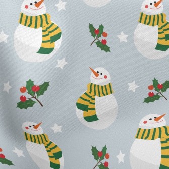 Playful Christmas Snowman Stretch Ponte