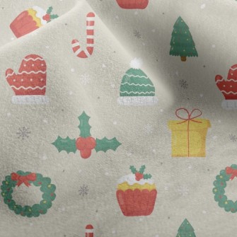 Christmas Wreath Micro Fleece