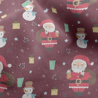 Santa Claus Delivering Gifts Micro Fleece