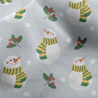 Playful Christmas Snowman Micro Fleece