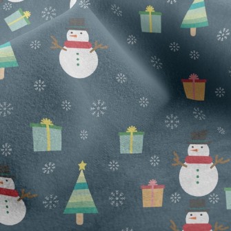 Snowflake Snowman Micro Fleece