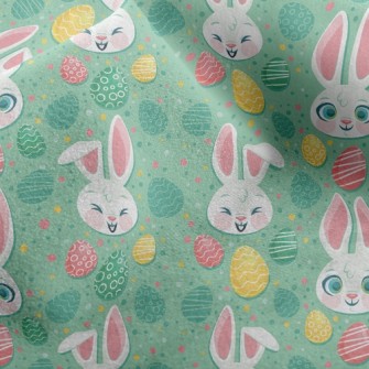 Happy Big-eyed Bunny Micro Fleece