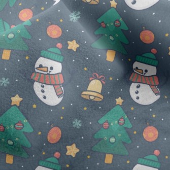 Cartoon Snowman Micro Fleece